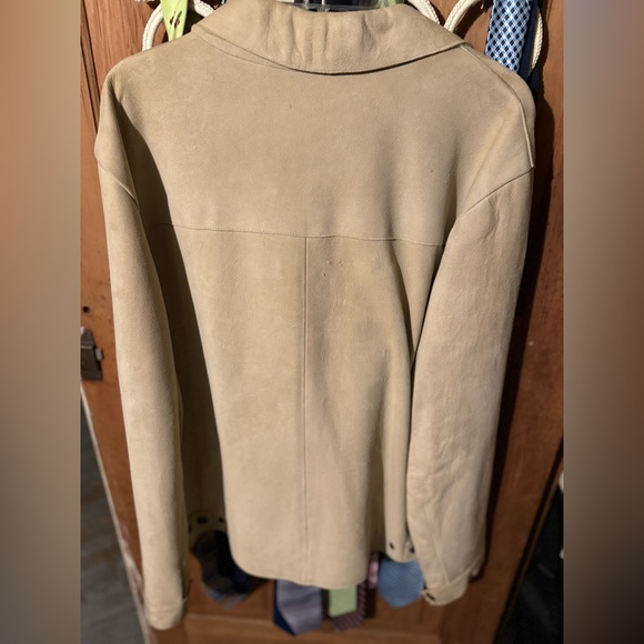 Vintage? 2001? BR suede leather jacket. Straight cut pockets w/big snaps! - Picture 9 of 16